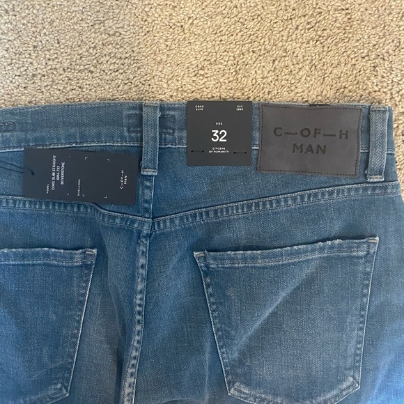 NWT *Citizens of Humanity* Core Slime Straight Jeans in Silverstone - Picture 3 of 4